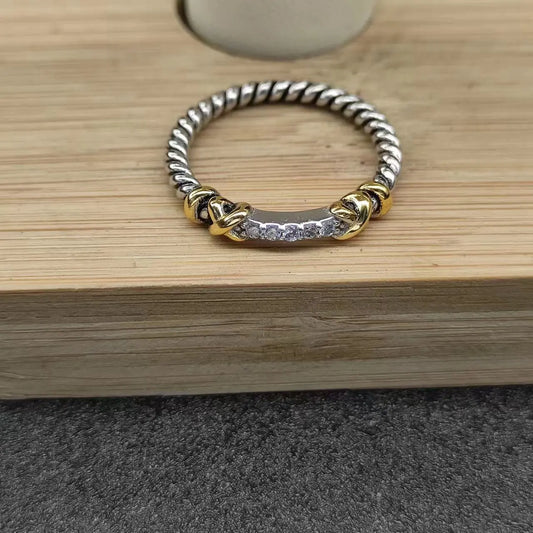 Unisex Zircon Geometric Ring Jewelry Gift For Any Occasion