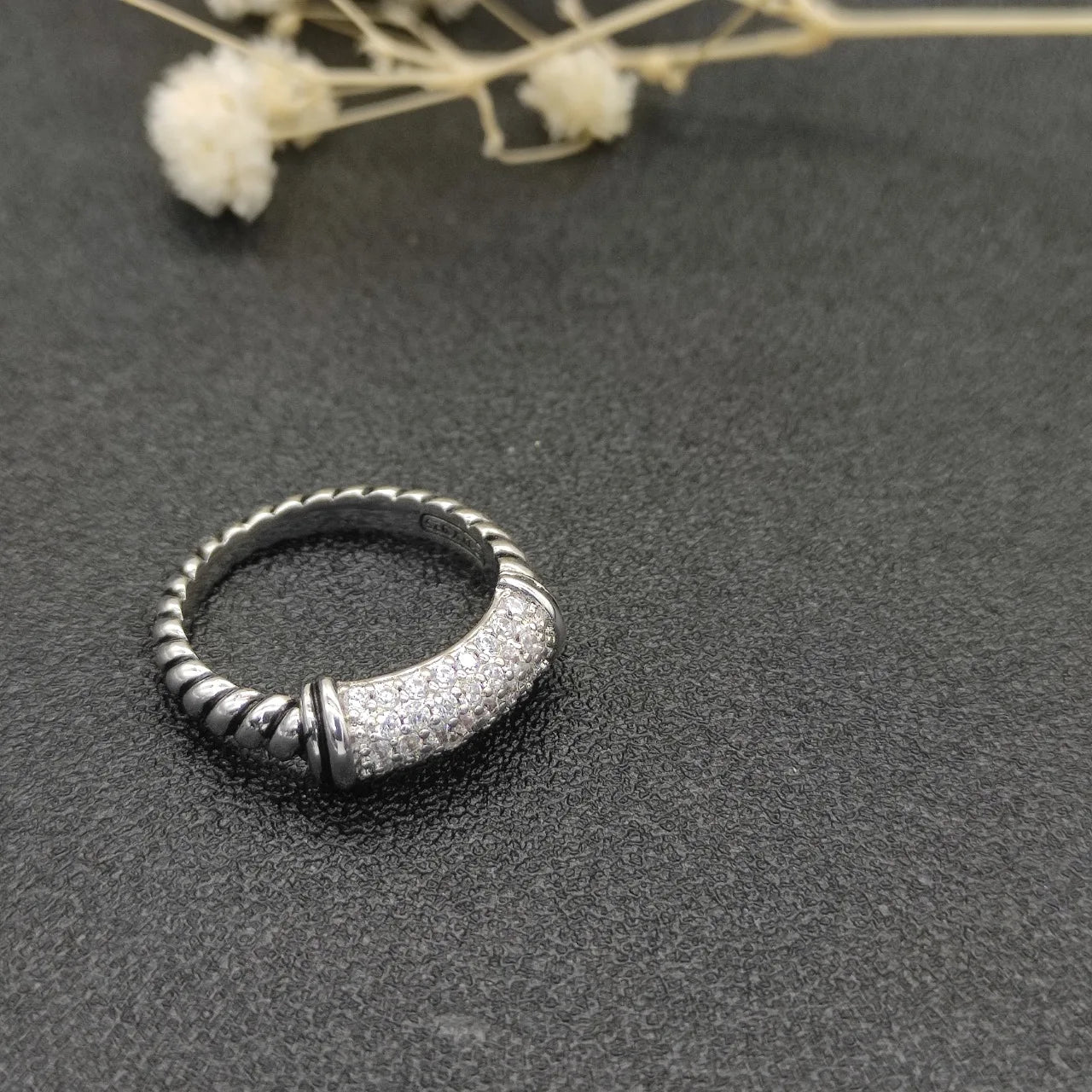 Unisex Zircon Geometric Ring Jewelry Gift For Any Occasion