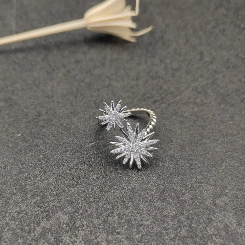Unisex Zircon Geometric Ring Jewelry Gift For Any Occasion