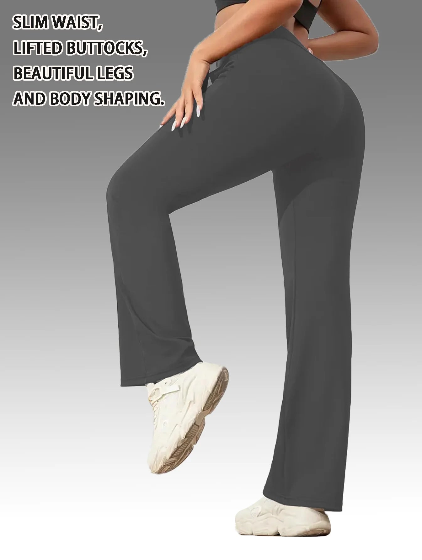 3-Piece Flared Yoga Pants Set for Women With Hip Lift