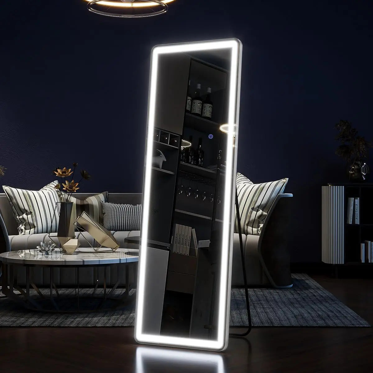 Koonmi LED Lighted Full Length Mirror With Dimming