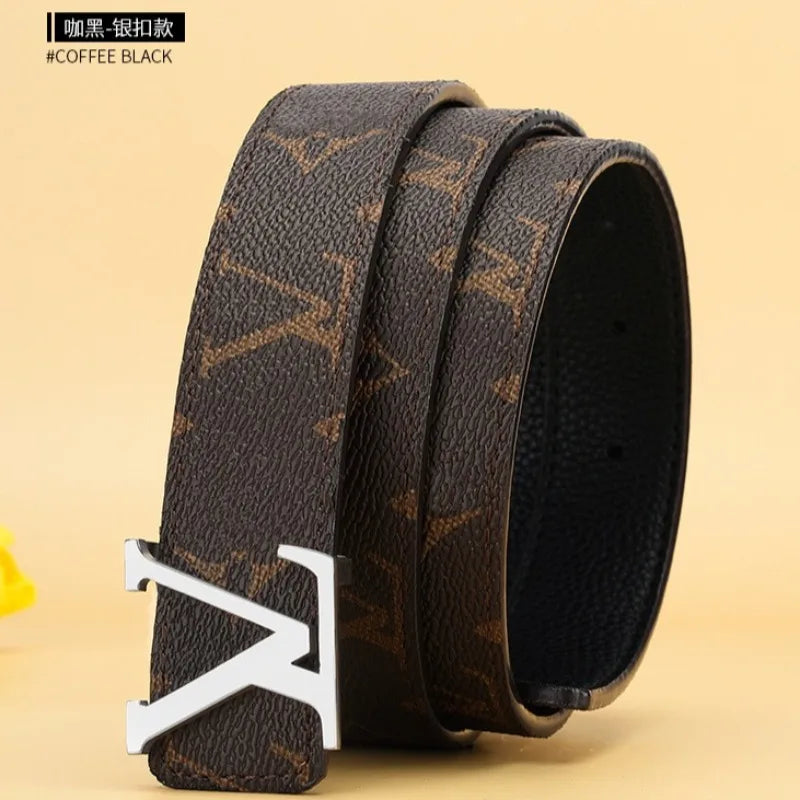 French Luxury Tweed Cowhide Belt For Women