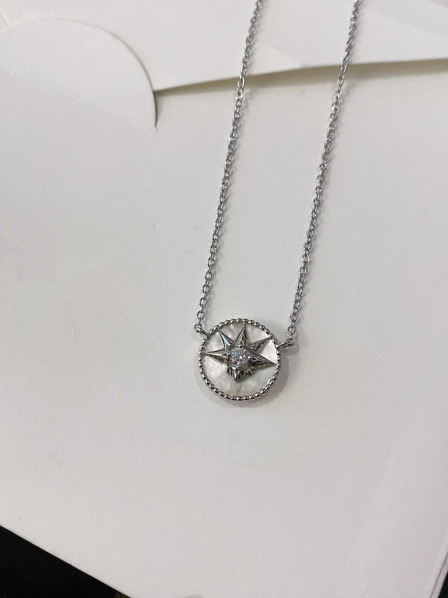 Moissanite Silver Pendant Necklace For Women Anniversary Gift