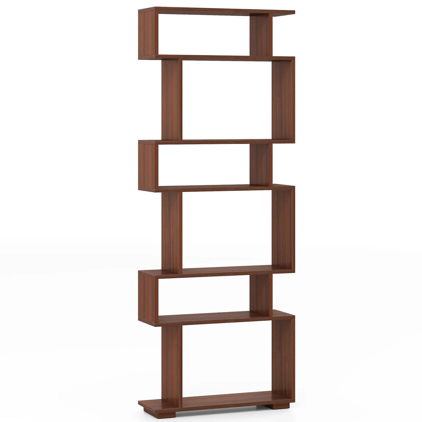 HOMASIS S Shaped Geometric Bookcase With Anti Toppling Kits