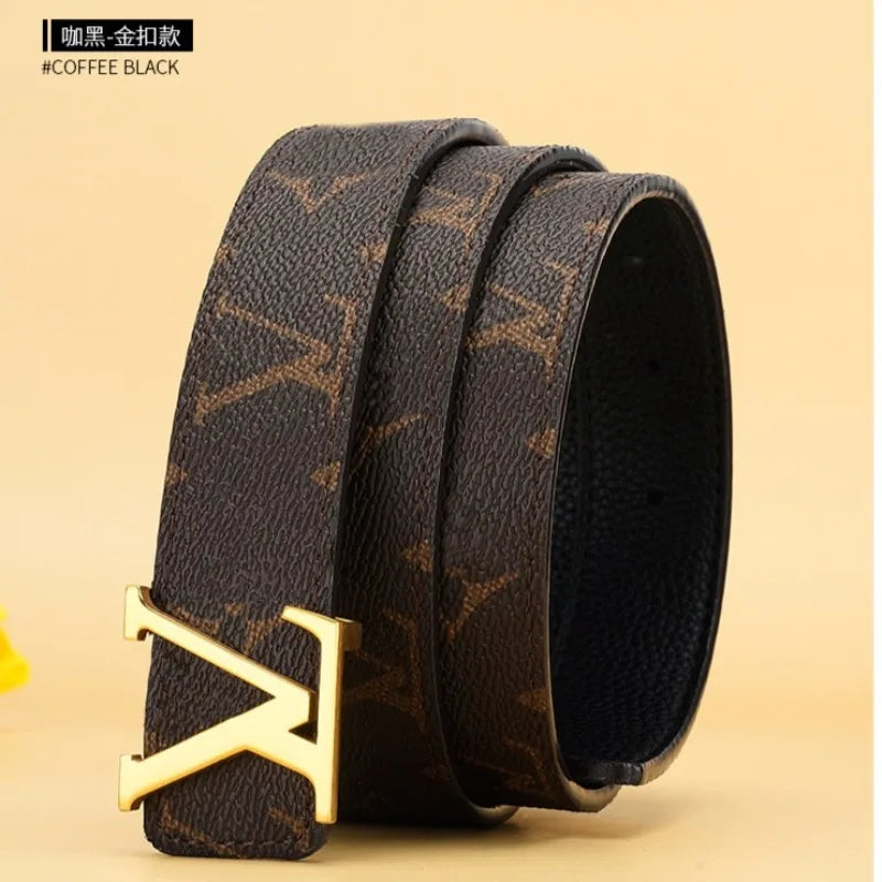 French Luxury Tweed Cowhide Belt For Women