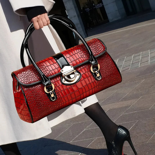 EP.MINGYUANCN Genuine Leather Women Tote Bag Handbag