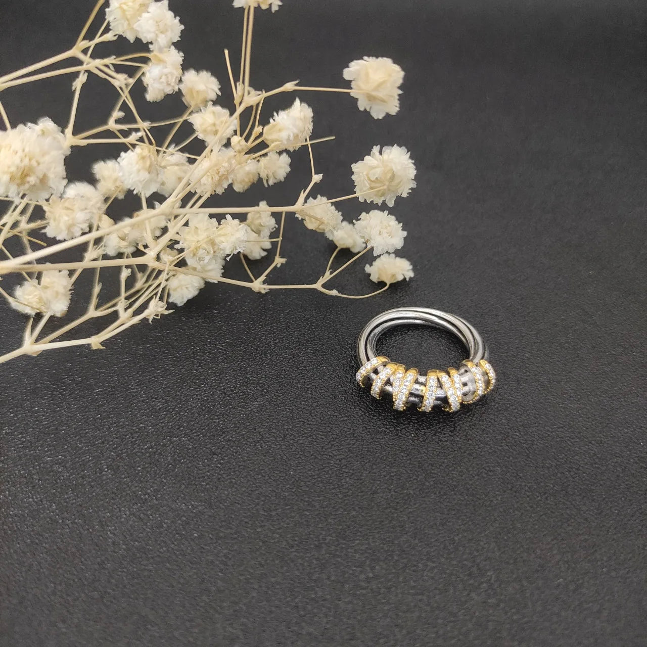 Unisex Zircon Geometric Ring Jewelry Gift For Any Occasion