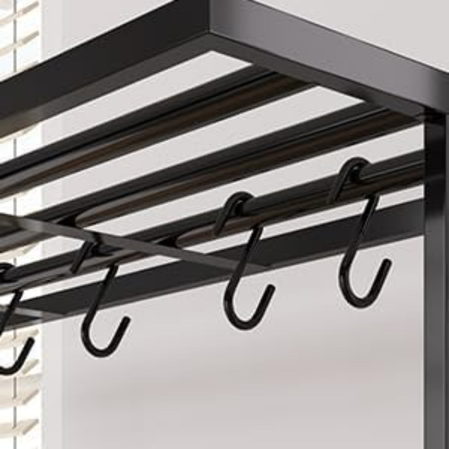 Merxeng Kitchen Island Bakers Rack With 3-Tier Storage