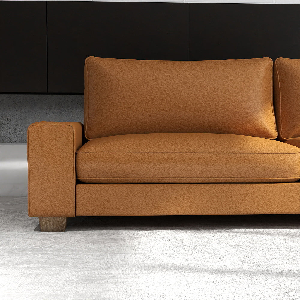 Liomindar Luxuriously-Designed Modern Faux Leather Sofa Loveseat Sleeper Couch Easy-Clean