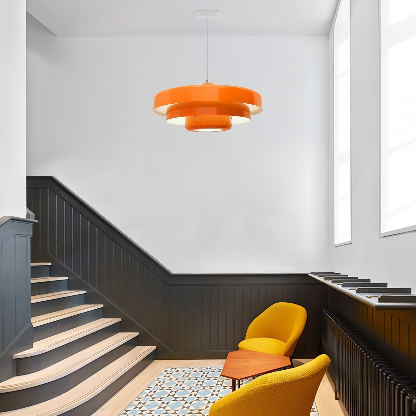 Mid Century Modern Pendant Light For Kitchen Island Metal Shade