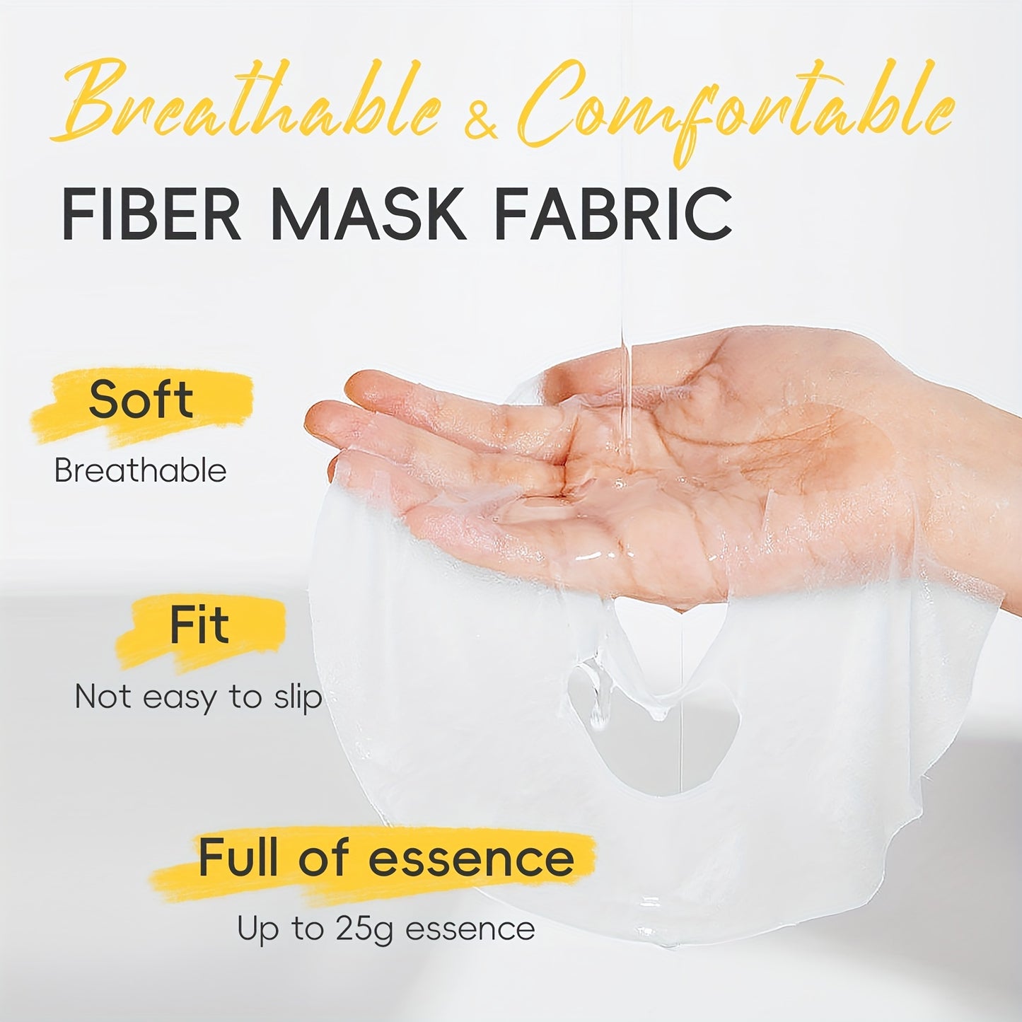 LAIKOUE Vitamin C Glow Mask Sheet 20 Packs Hydrating Radiance