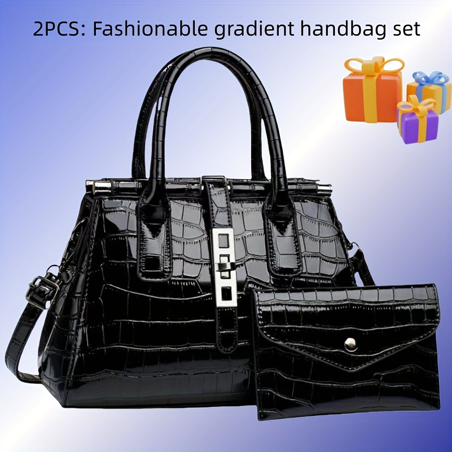 PU Leather Stone Embossed Crossbody Shoulder Bag For Women