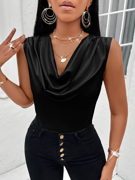 Satin Sleeveless Top For Women Perfect Spring And Summer