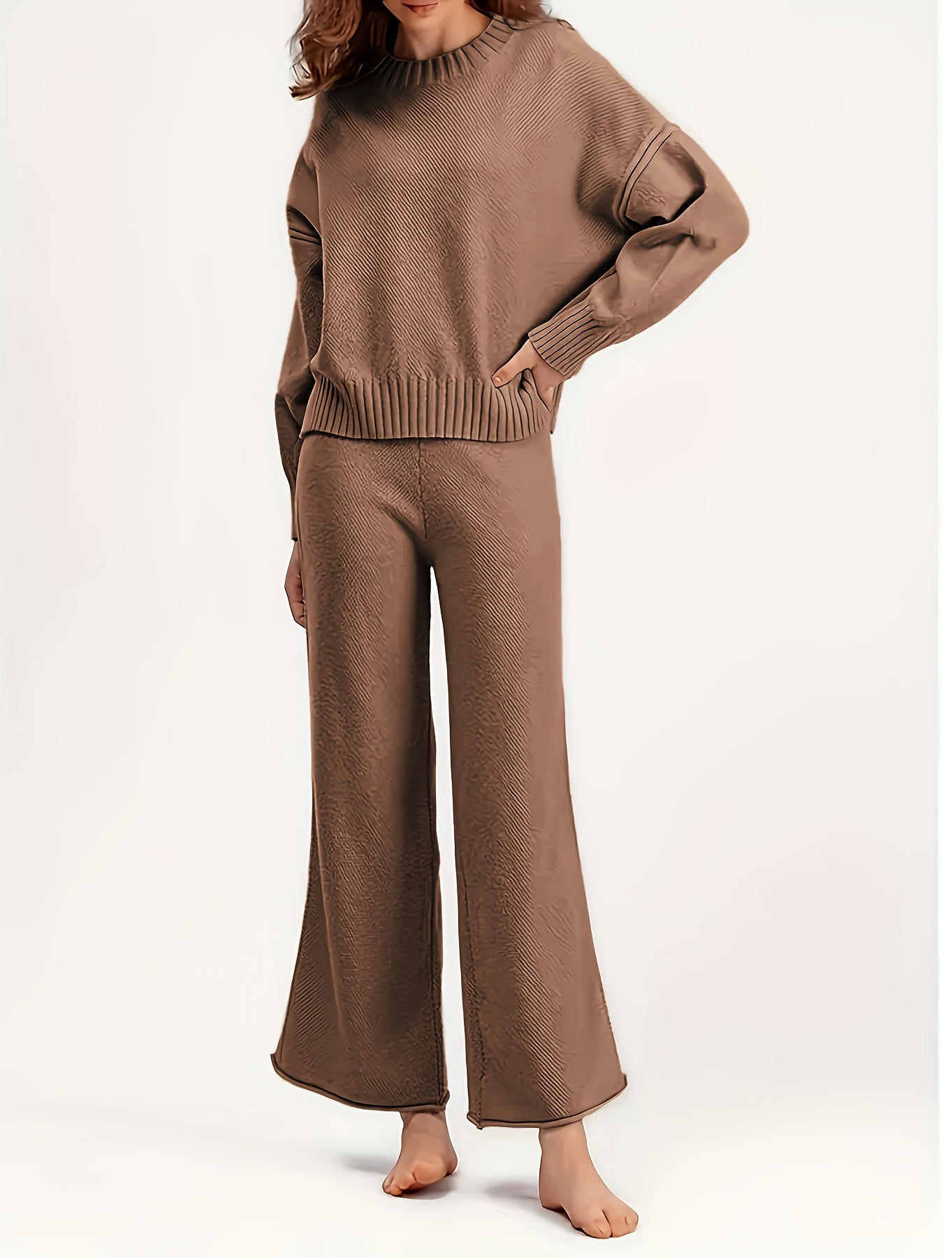 YVG Two-Piece Sweater Set Pullover And Pants Autumn Winter