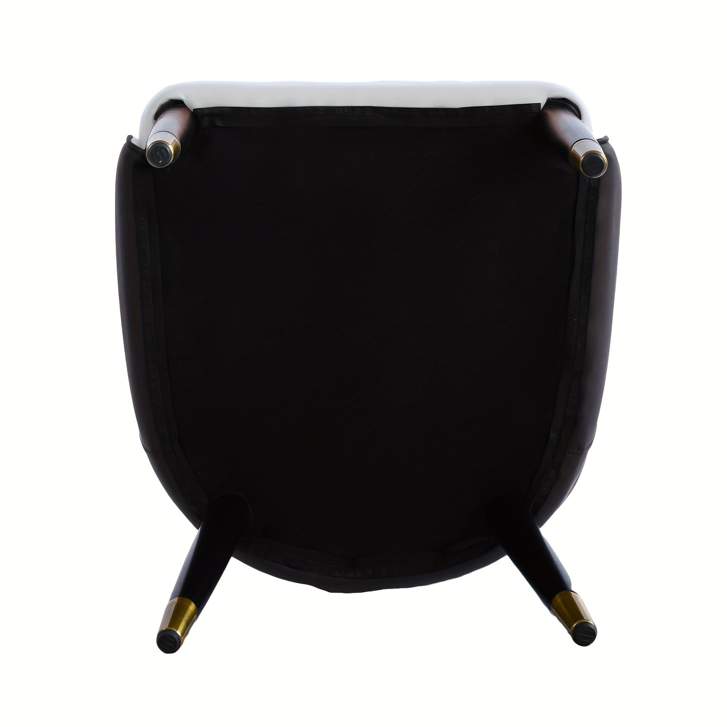 Upholstered Faux Leather Dining Chairs Set of 2 with Golden Metal Frame and Backrest for Living Room and Dining Room