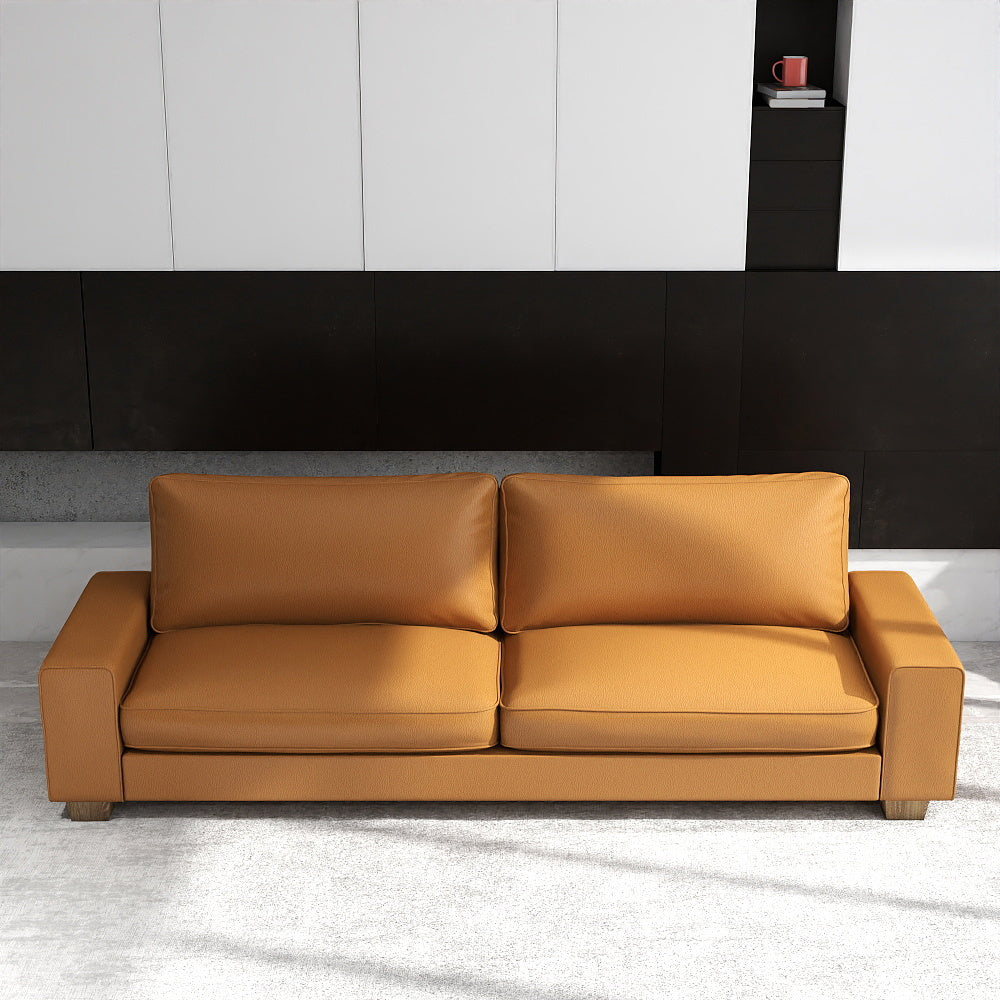 Liomindar Luxuriously-Designed Modern Faux Leather Sofa Loveseat Sleeper Couch Easy-Clean