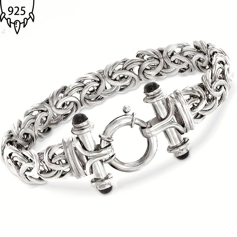 925 Silver Byzantine Bracelet Handmade Jewelry For Women Gift Box Ideal Anniversary Graduation Gift