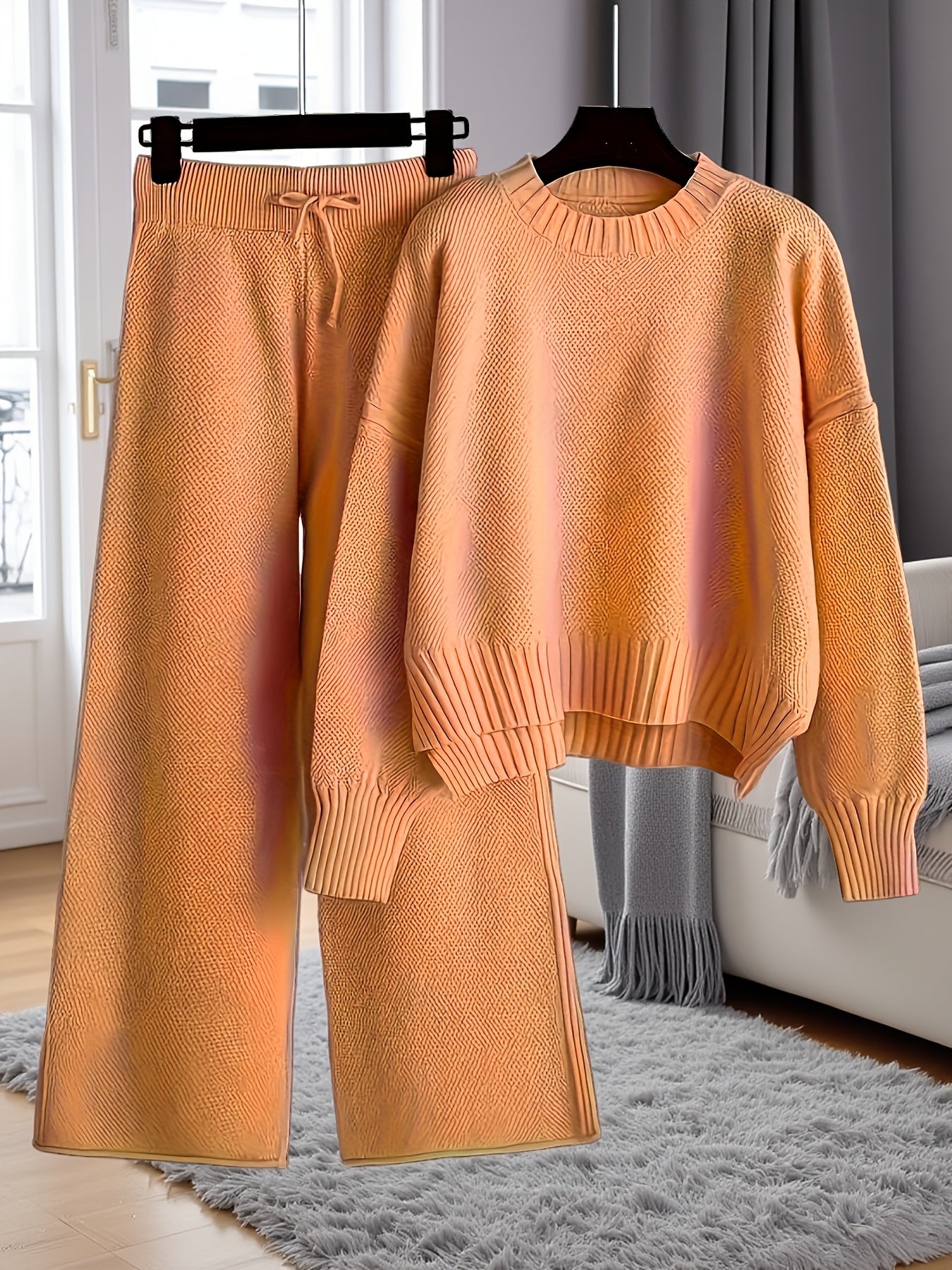 YVG Two-Piece Sweater Set Pullover And Pants Autumn Winter