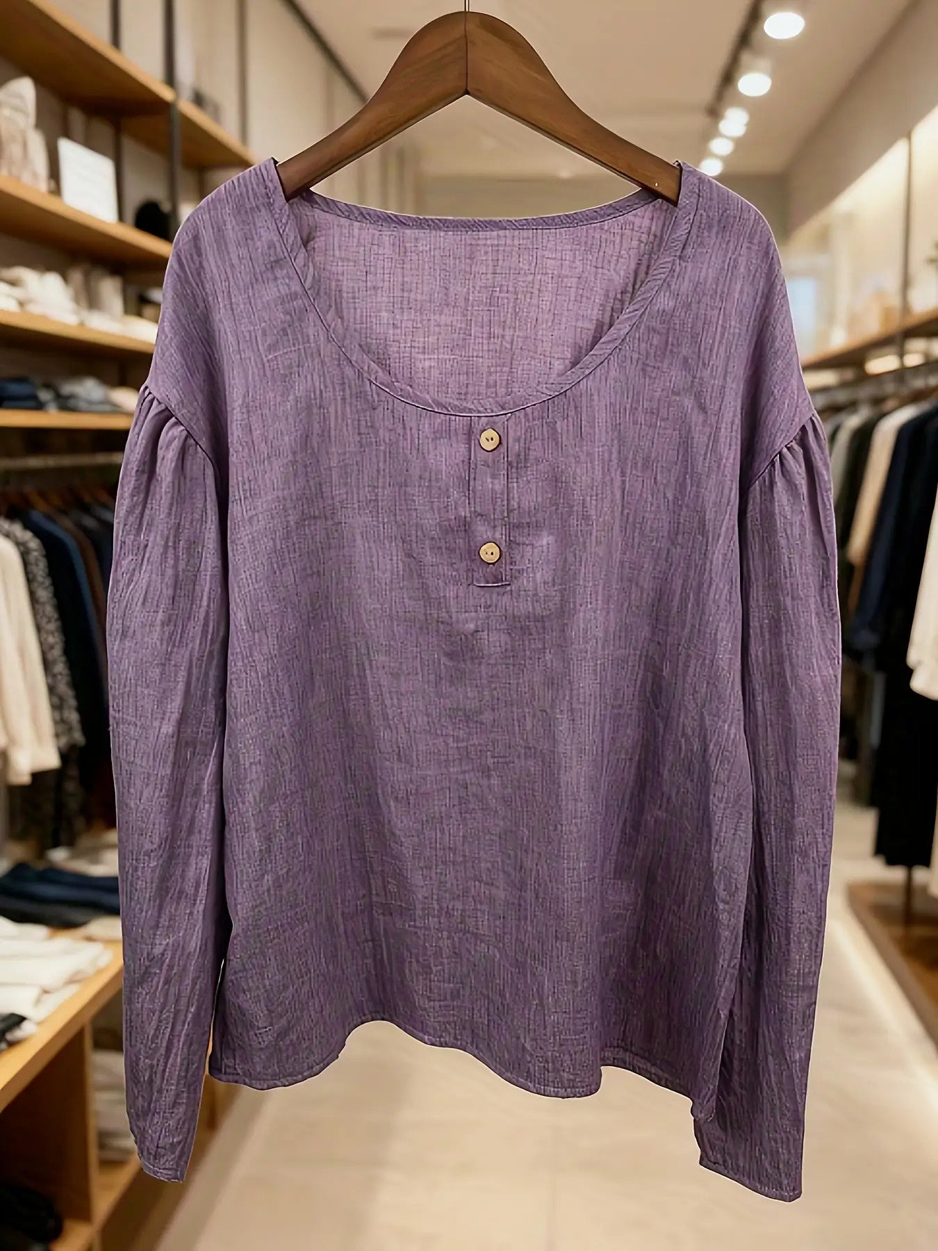 Bohemian Linen Long Sleeve Shirt For Women All Season Boho