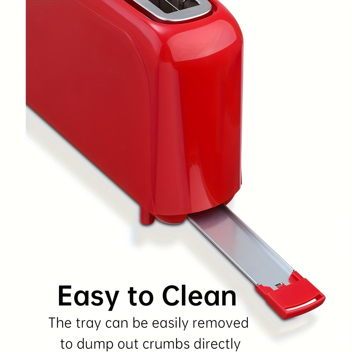 Slim 2-Slice Toaster With 6 Shade Settings Defrost Reheat Cancel Removable Crumb Tray And Compact Design