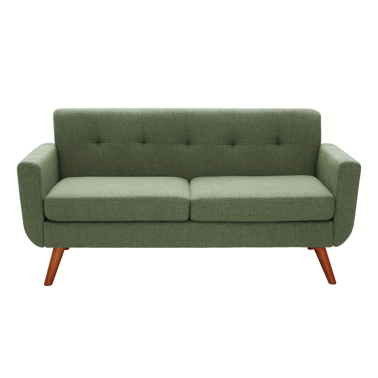 KINGFUN Mid-Century Modern Loveseat Sofa With Button-Tufted Back And Solid Hardwood Frame For Living Room And Office
