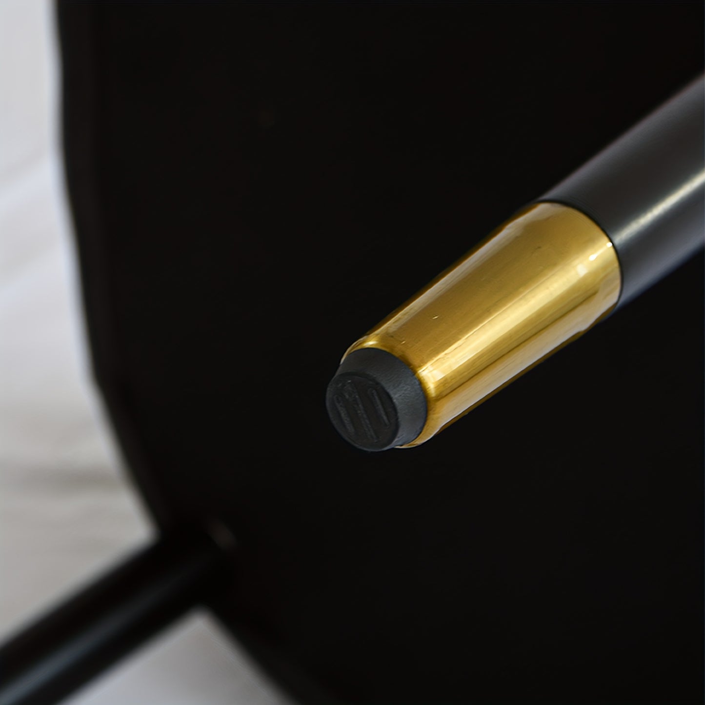 Upholstered Faux Leather Dining Chairs Set of 2 with Golden Metal Frame and Backrest for Living Room and Dining Room