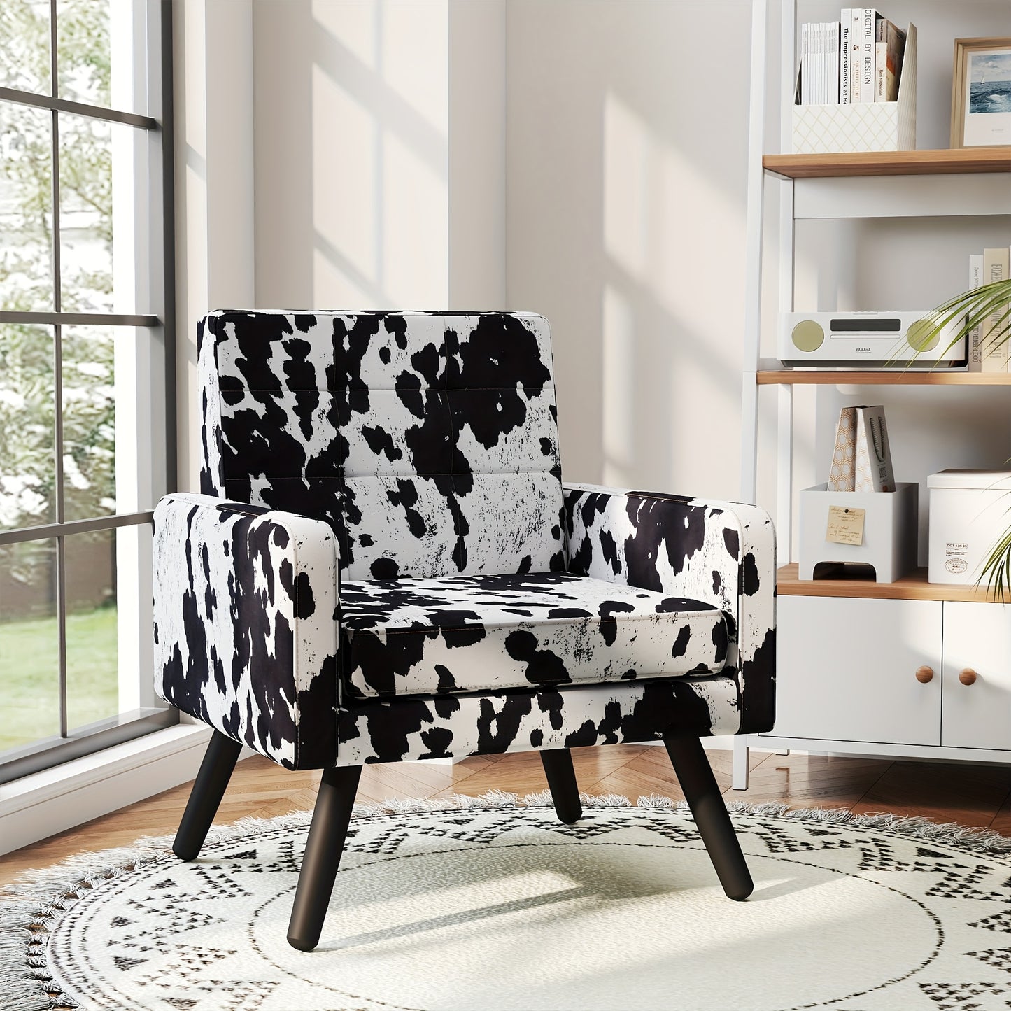 KROFEM Accent Chair Mid-Century Modern With Ergonomic Backrest