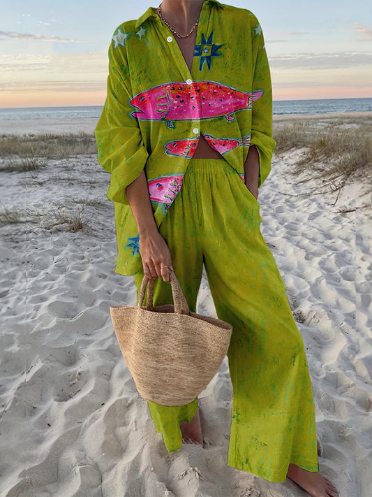 Elegant Floral Print Jumpsuit With Star Embellishments