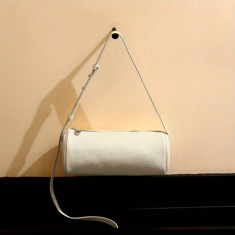 Genuine Leather Messenger Bag for Women With Large Capacity and Detachable Shoulder Strap for Commuting and Work