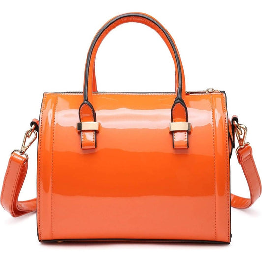 Shiny Patent Handbag Top Handle Tote Purse for Women