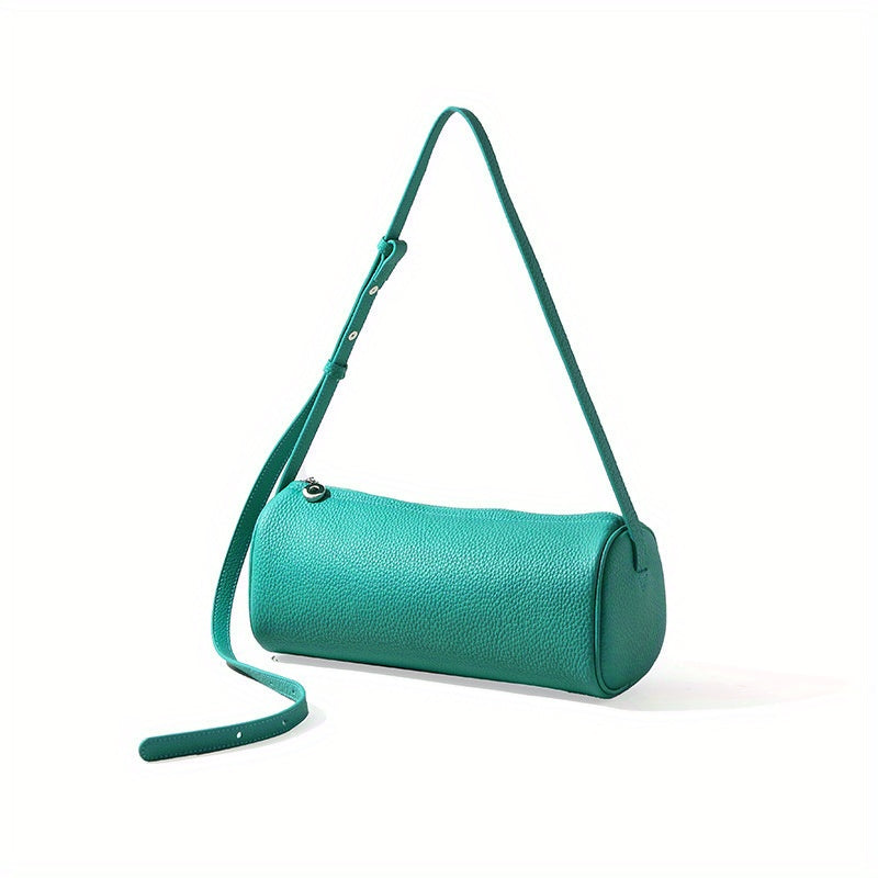 Genuine Leather Messenger Bag for Women With Large Capacity and Detachable Shoulder Strap for Commuting and Work