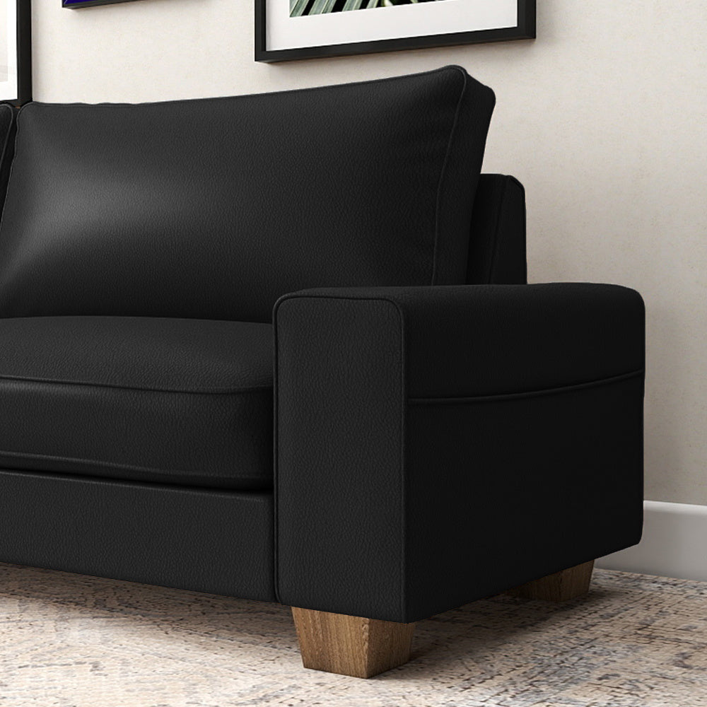 Liomindar Luxuriously-Designed Modern Faux Leather Sofa Loveseat Sleeper Couch Easy-Clean