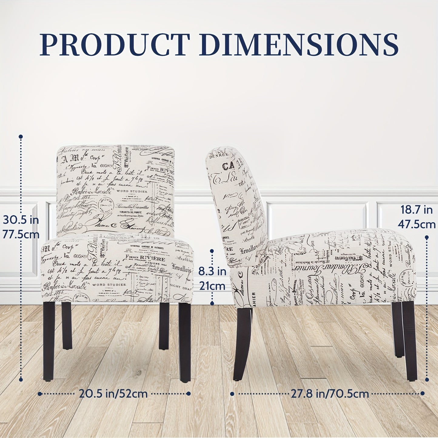 DOPINMIN Modern Fabric Leisure Loveseat Sofa Armless Living Room Chairs Upholstery Furniture