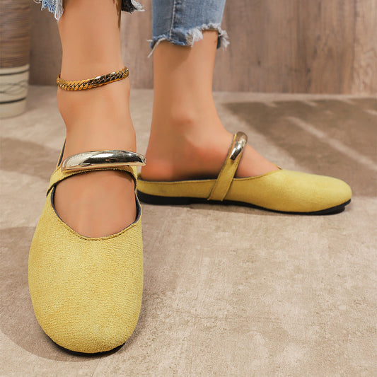 Slip On Flat Shoes Women Round Toe All Season Casual